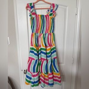 Smocked Rainbow Maxi Dress